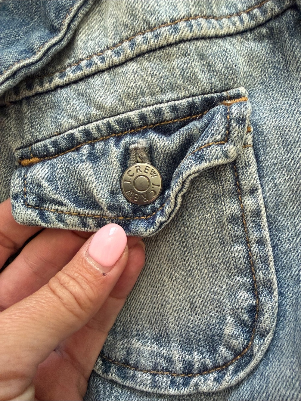 J. Crew Light Wash Denim Jacket - Small - Picture 5 of 7